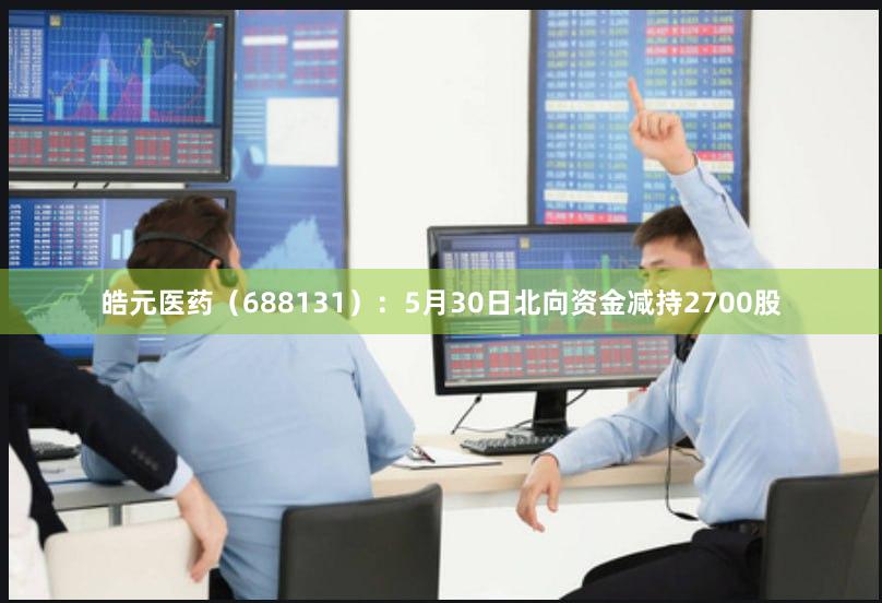 皓元医药（688131）：5月30日北向资金减持2700股