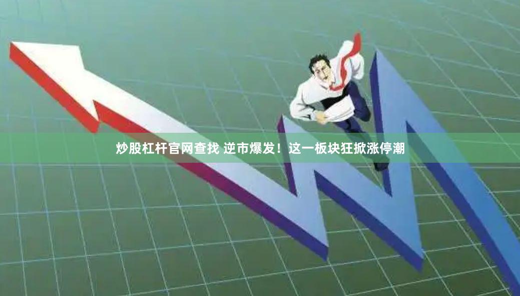 炒股杠杆官网查找 逆市爆发！这一板块狂掀涨停潮