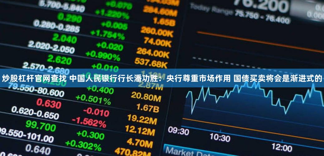 炒股杠杆官网查找 中国人民银行行长潘功胜：央行尊重市场作用 国债买卖将会是渐进式的